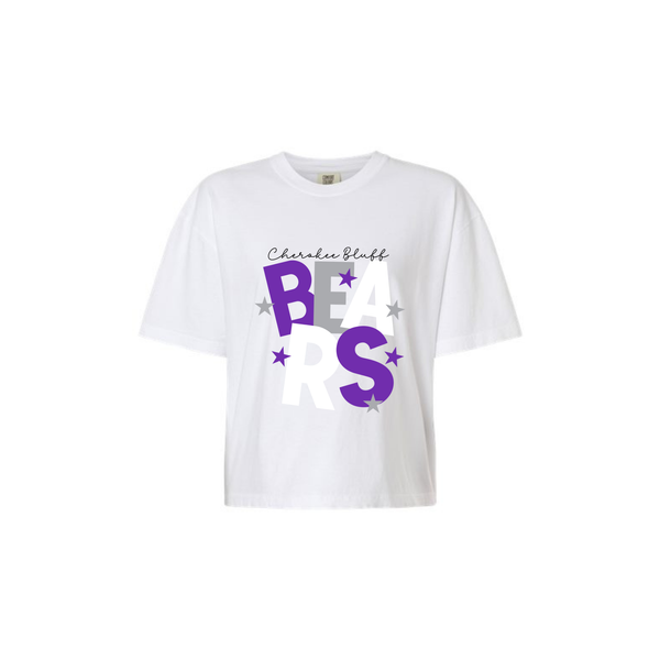 Bears Stacked Women's Cropped Tee