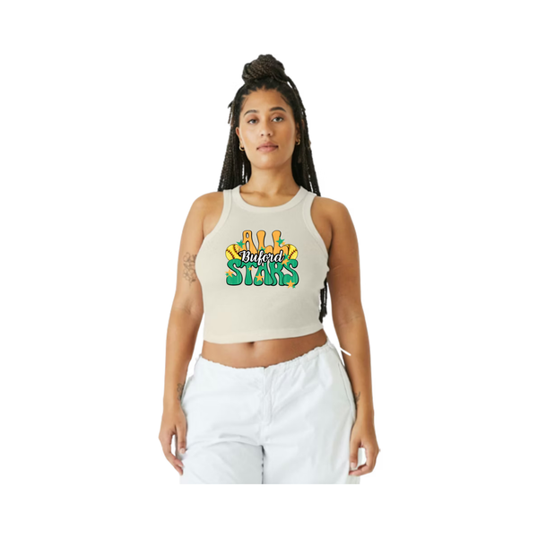 6U Gold All-stars Women's Ribbed Crop Tank
