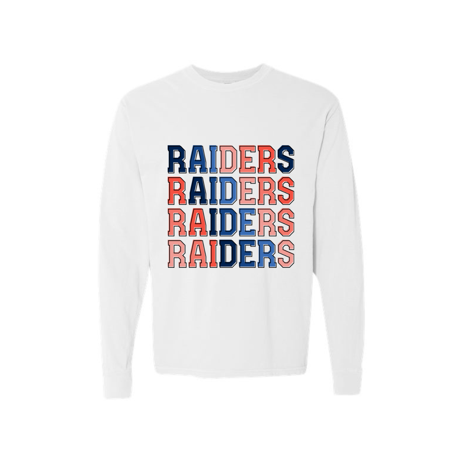 Raiders Ombre Adult Long Sleeve Tee