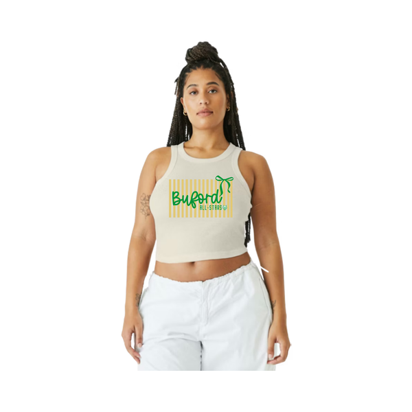 6U Gold All-stars Women's Ribbed Crop Tank