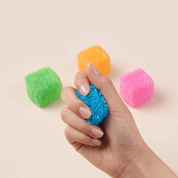 12PCS - Textured Cube Squeeze Squishy Stress Relief Toy