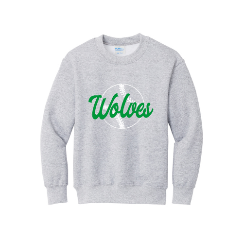 Wolves Baseball Youth Crewneck