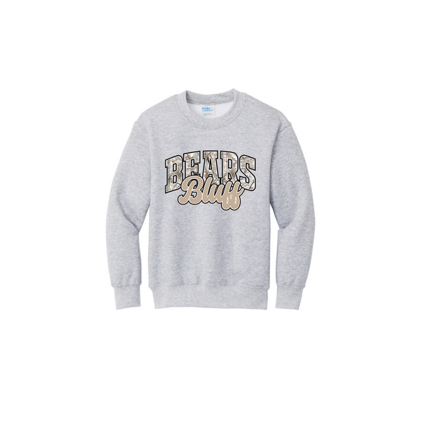 Bears Camo Youth Crewneck
