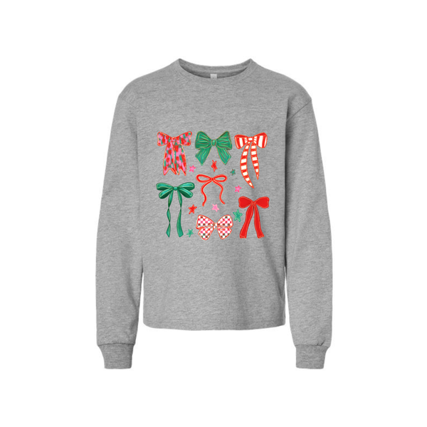 Christmas Bows Adult Long Sleeve