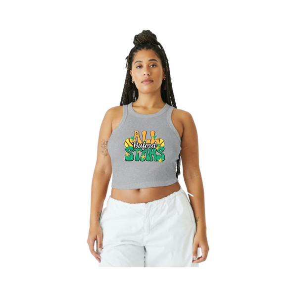 6U Gold All-stars Women's Ribbed Crop Tank