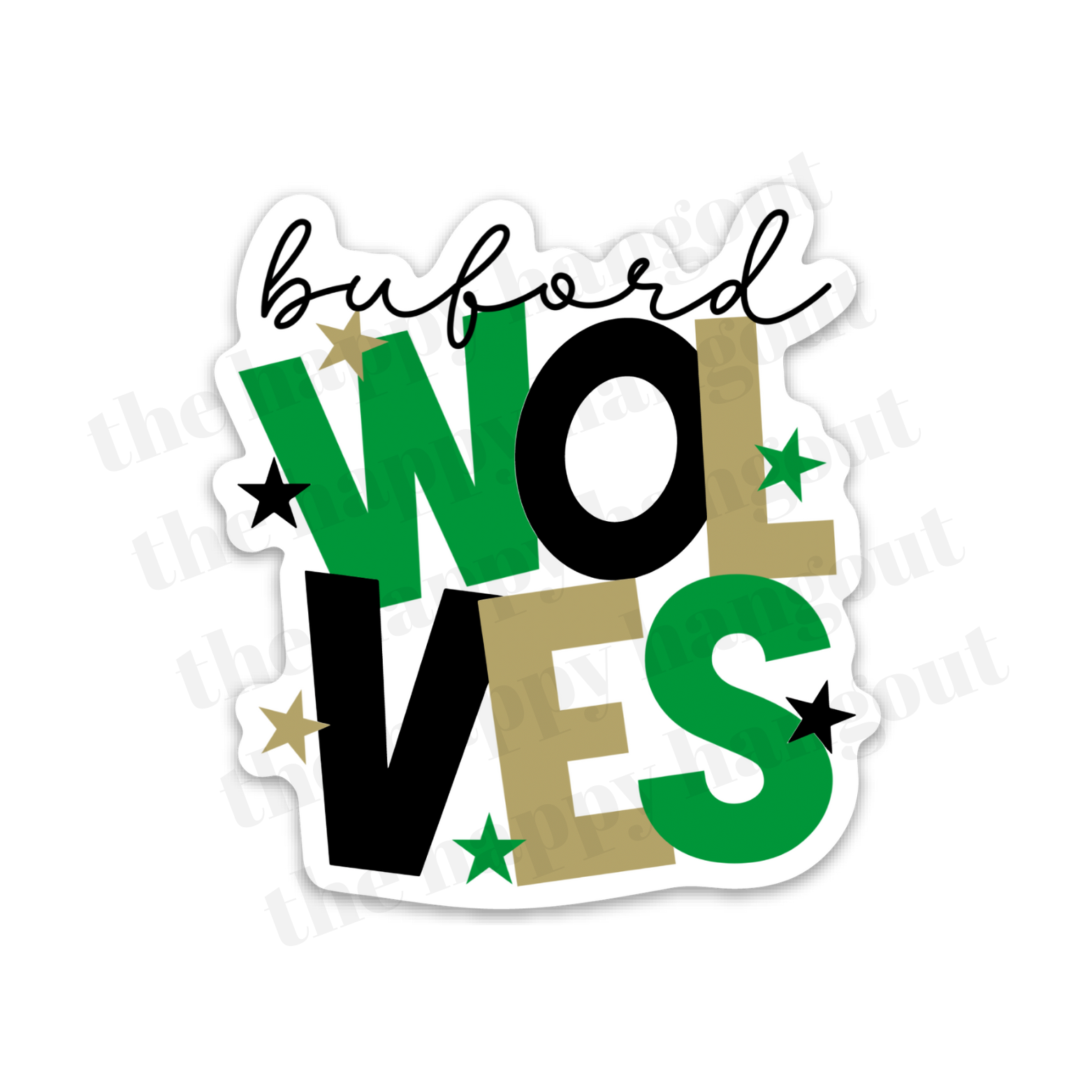 Stacked Wolves Sticker