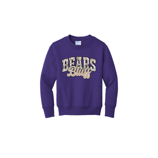 Bears Camo Youth Crewneck