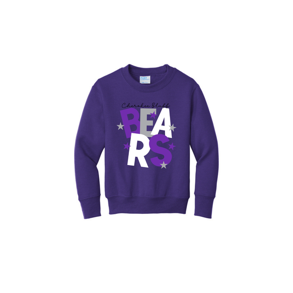 Bears Stacked Youth Crewneck