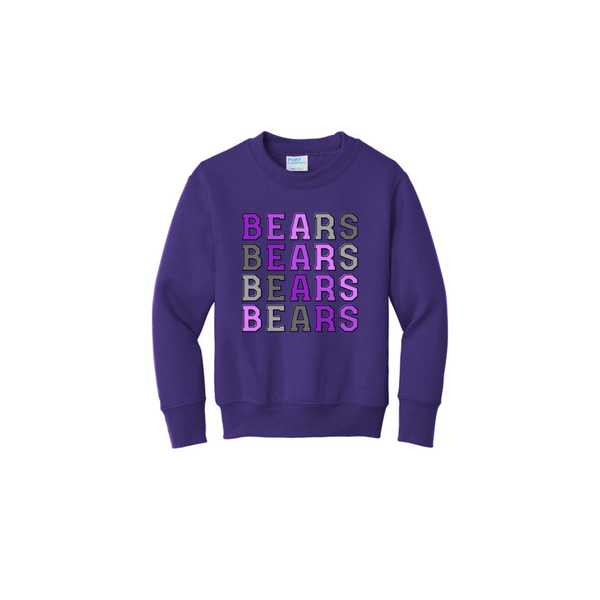 Bears Ombre Youth Crewneck