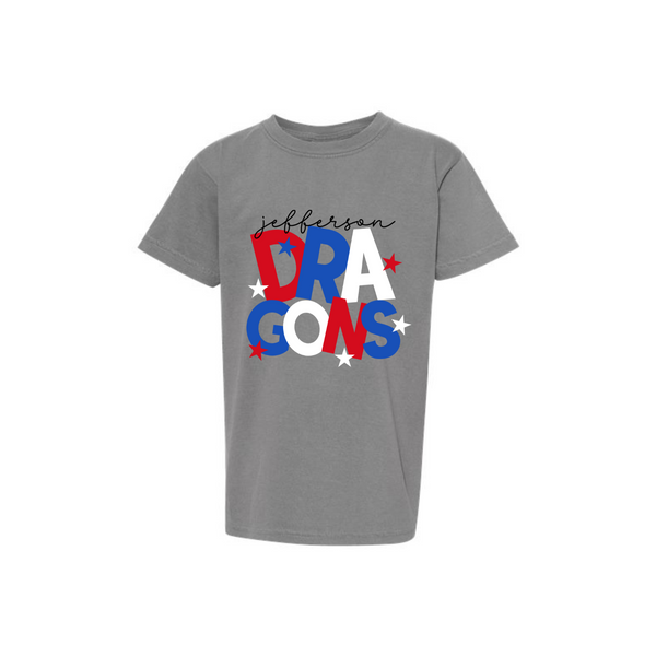 Dragons Stacked Adult Tee