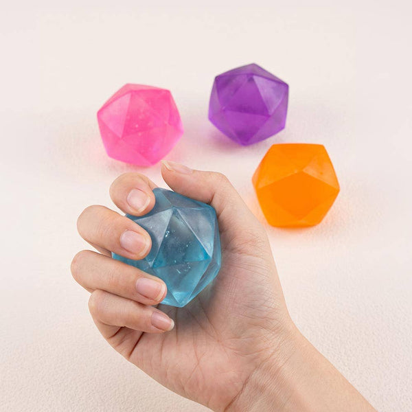 12PCS - Geometric Polyhedron Squeeze Squishy Stress Relief Toy