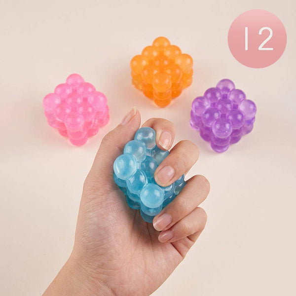 12PCS - Bubble Cube Squeeze Squishy Stress Relief Toy