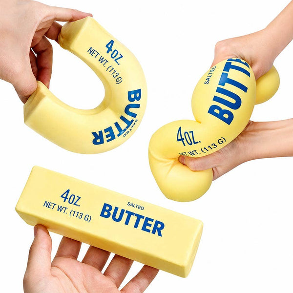 12PCS - Butter Stick Shape Squeeze Squishy Stress Relief Toy