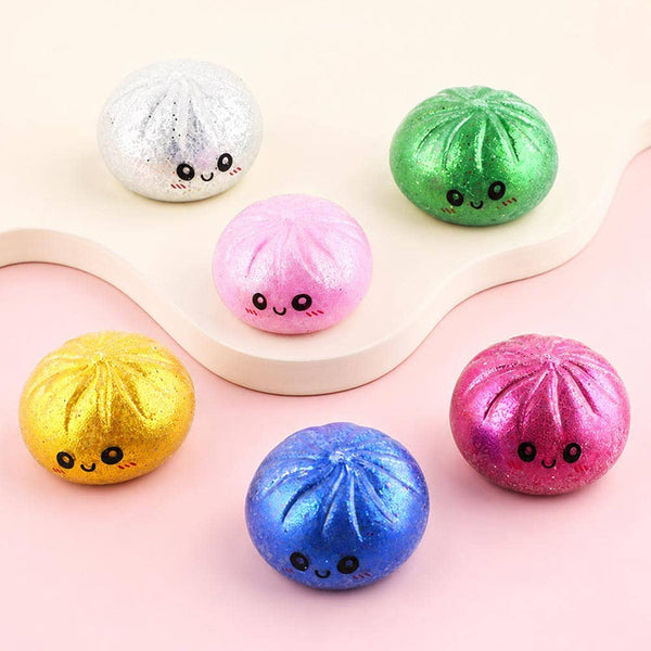 Metallic Steamed Bao Bun Dumpling Squeeze Squishy