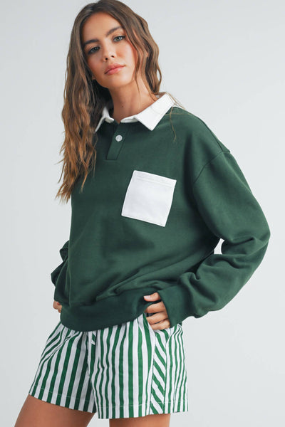 Striped Drawstring Pocket Boxer Shorts