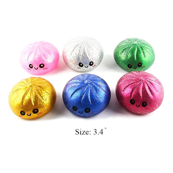 Metallic Steamed Bao Bun Dumpling Squeeze Squishy